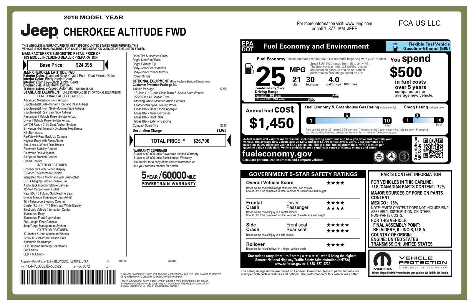 2018 Jeep Cherokee Latitude