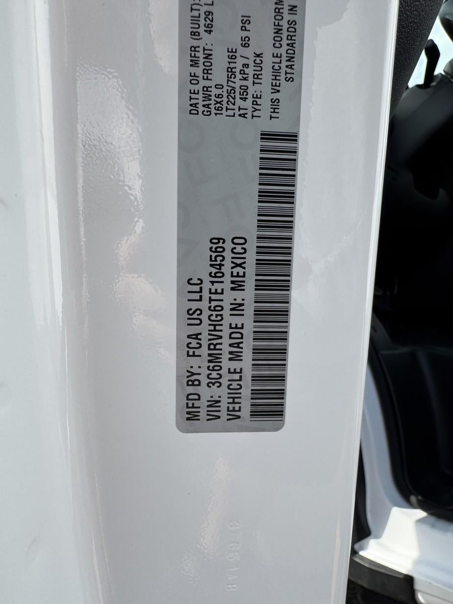 2026 RAM ProMaster Cargo Van Tradesman