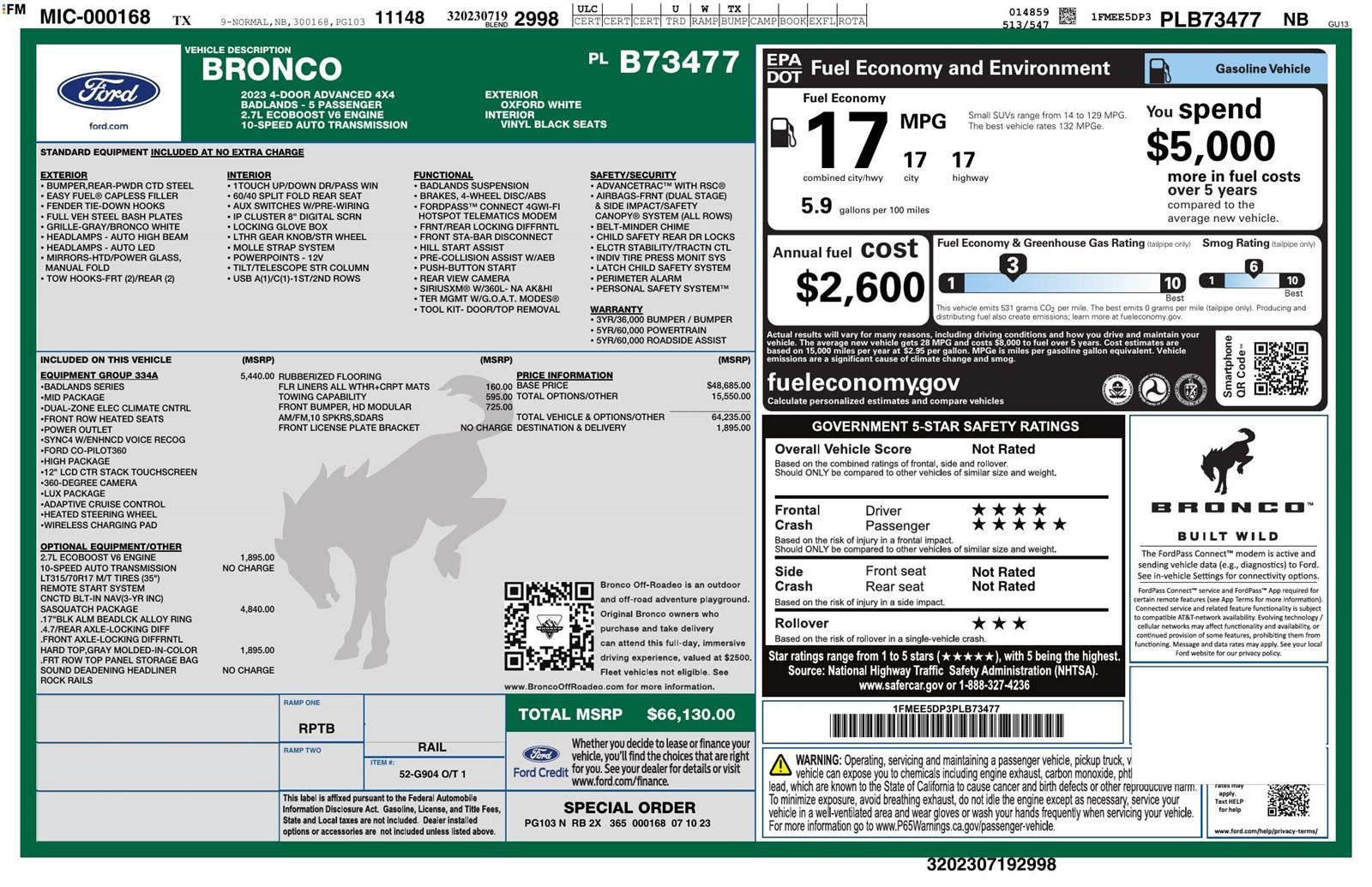 2023 Ford Bronco Badlands