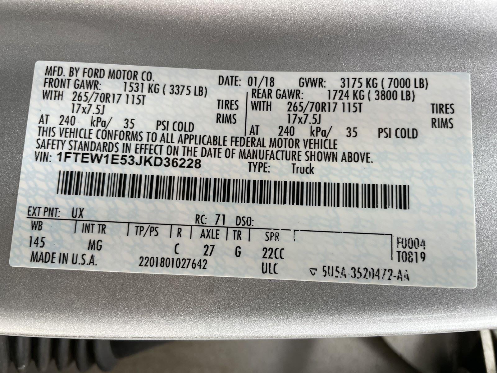 2018 Ford F-150 XLT