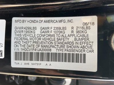 2018 Honda Accord Sedan EX 1.5T
