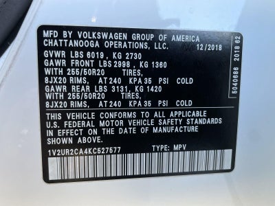 2019 Volkswagen Atlas 3.6L V6 SE w/Technology