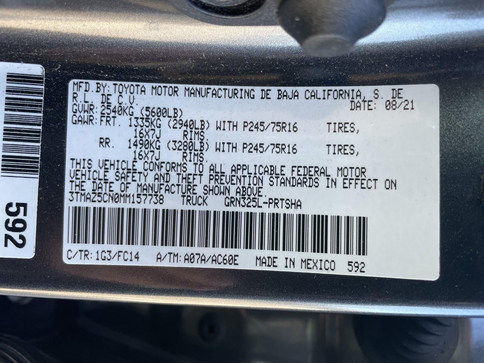 2021 Toyota Tacoma SR5