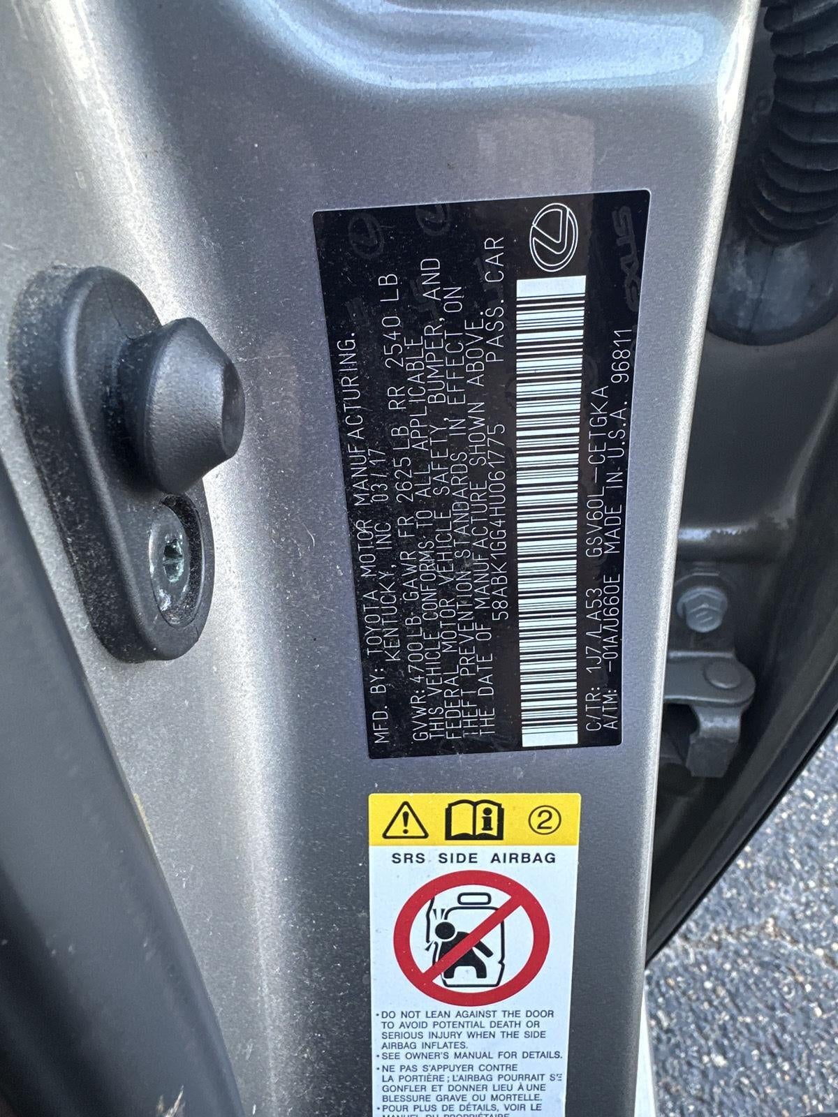 2017 Lexus ES ES 350