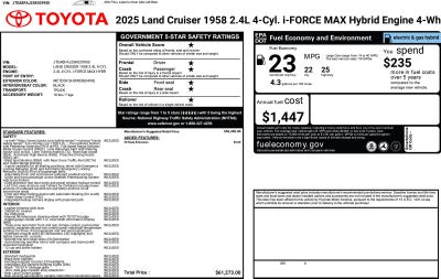 2025 Toyota Land Cruiser 1958