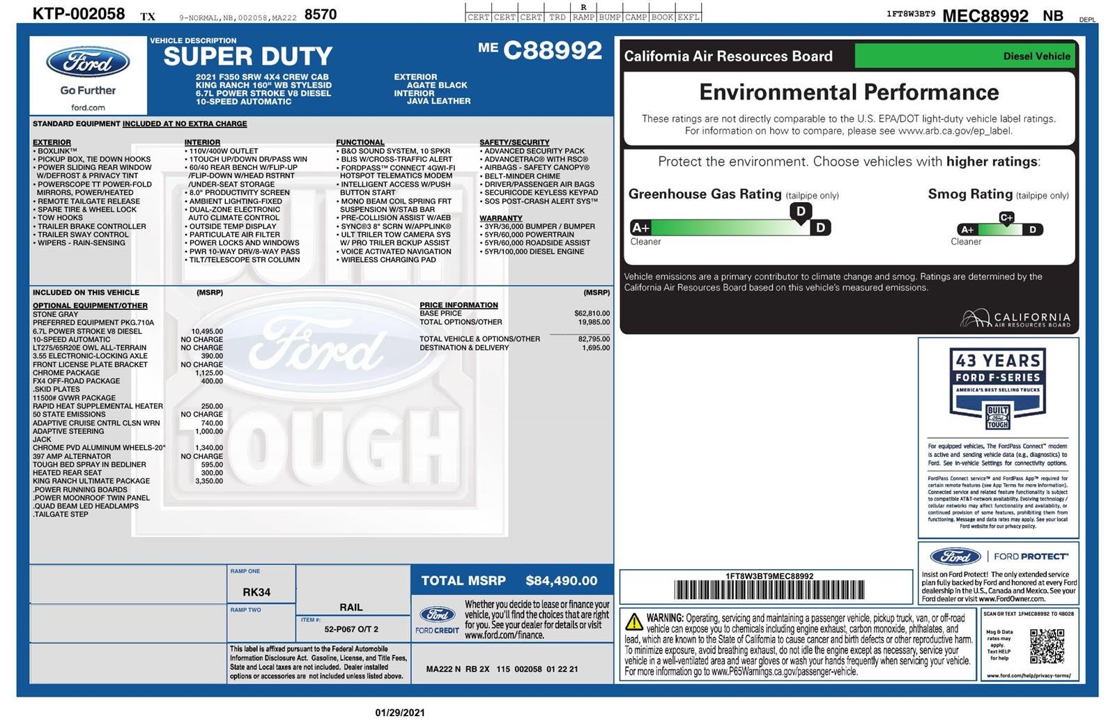 2021 Ford Super Duty F-350 SRW King Ranch