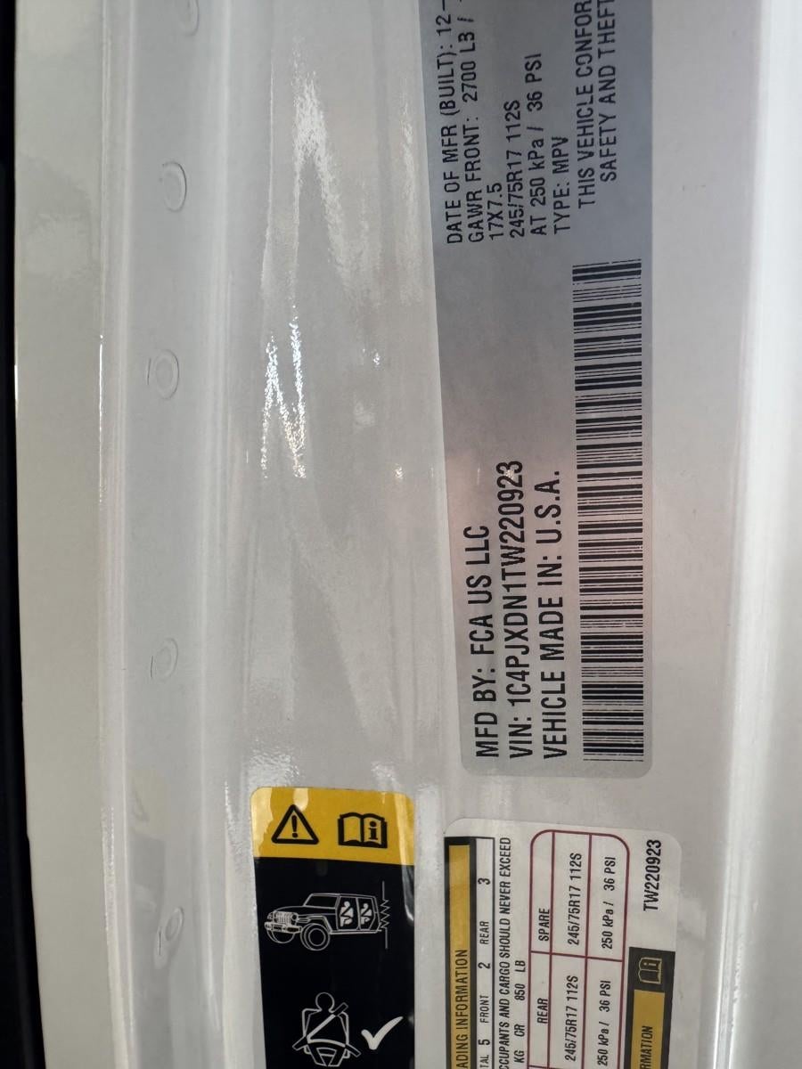 2026 Jeep Wrangler WRANGLER 4-DOOR SPORT