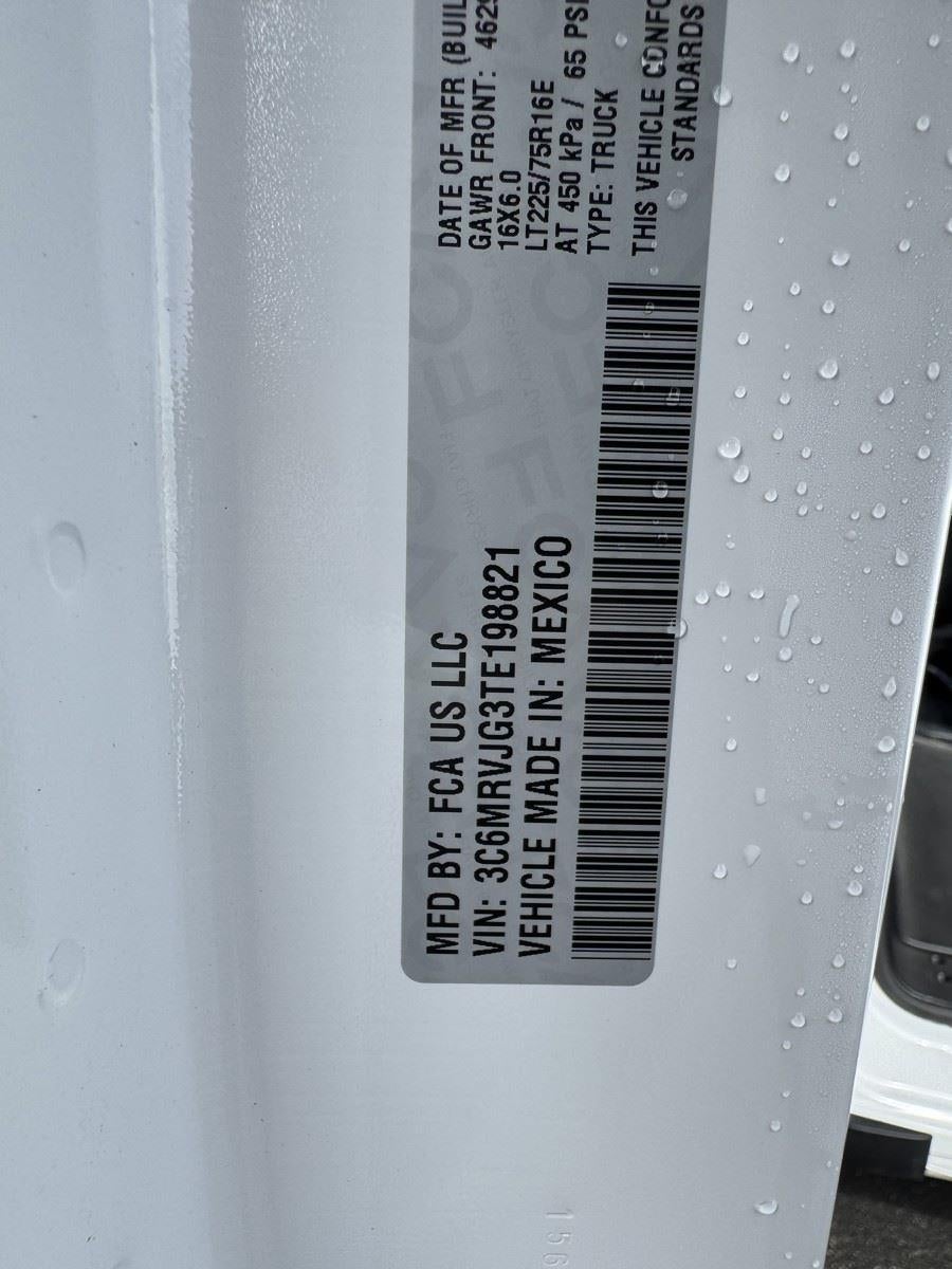 2026 RAM Ram ProMaster RAM PROMASTER 3500 TRADESMAN CARGO VAN HIGH ROOF 159' WB EXT