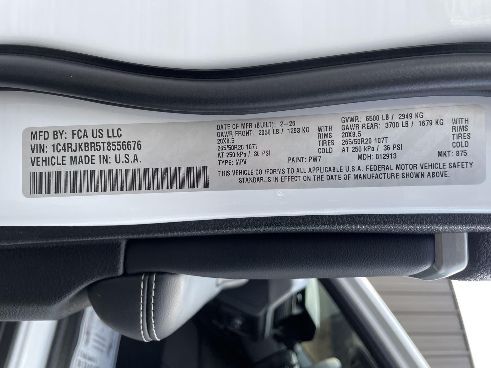 2026 Jeep Grand Cherokee GRAND CHEROKEE L LIMITED 4X4