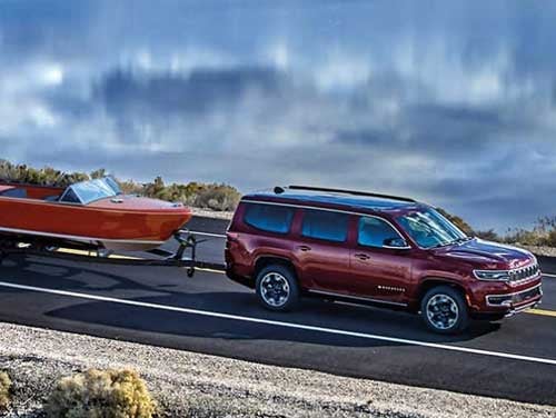 2023 Wagoneer Towing a Boat