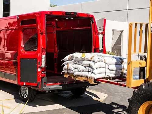 2023 RAM ProMaster loading cargo in the back